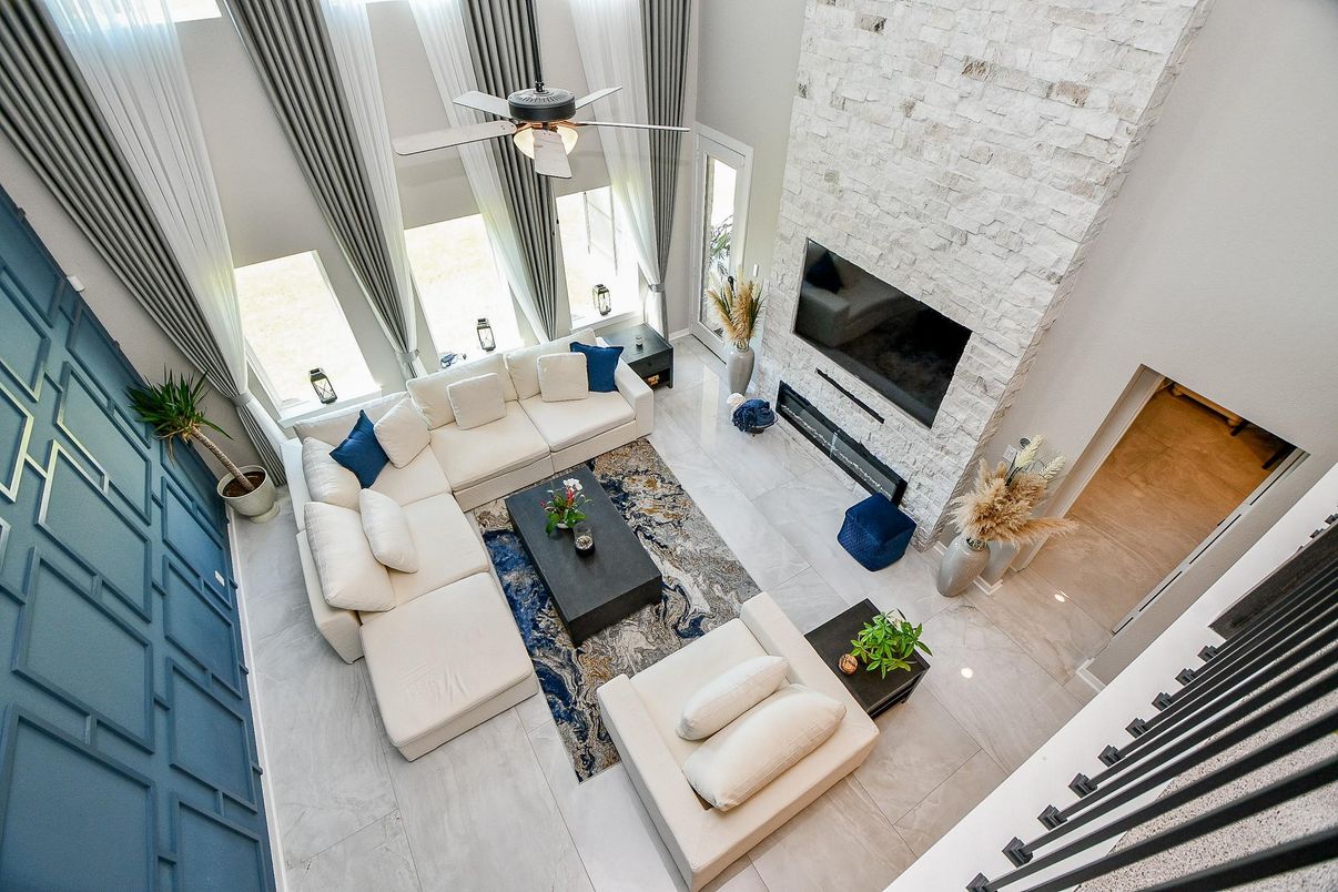Fireplace, Interior, Living room, Marble, Stone Walls