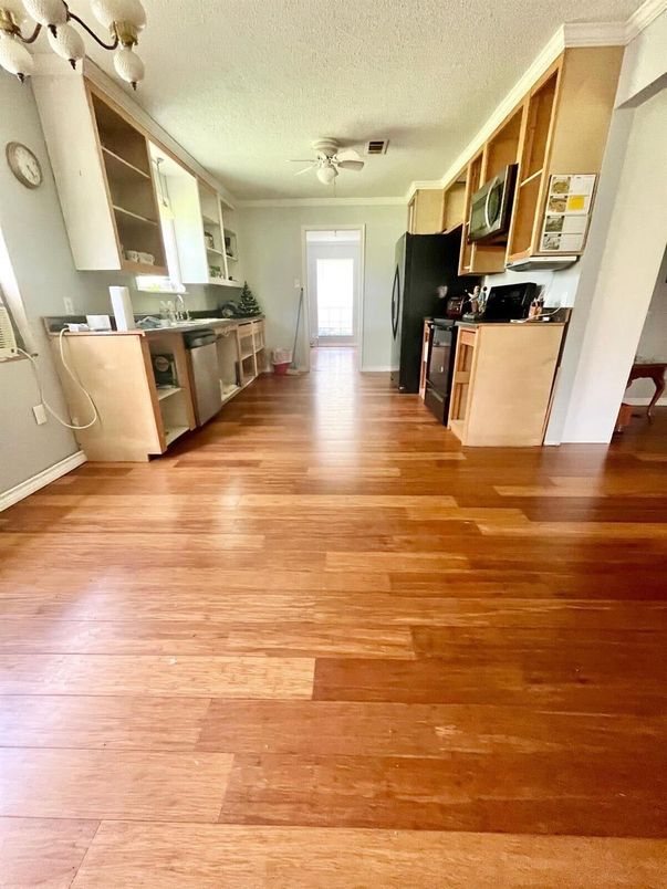 Interior, Kitchen, Wood Texture Flooring