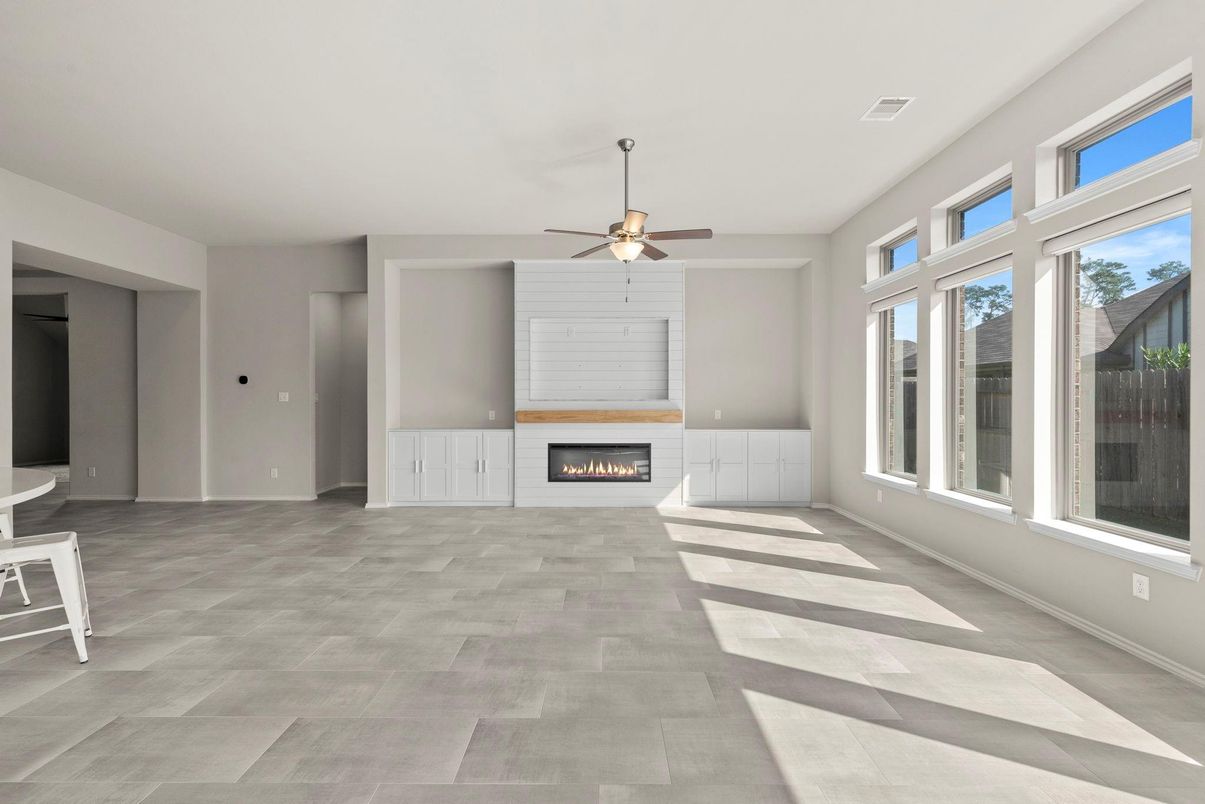 Empty room, Fireplace, Interior