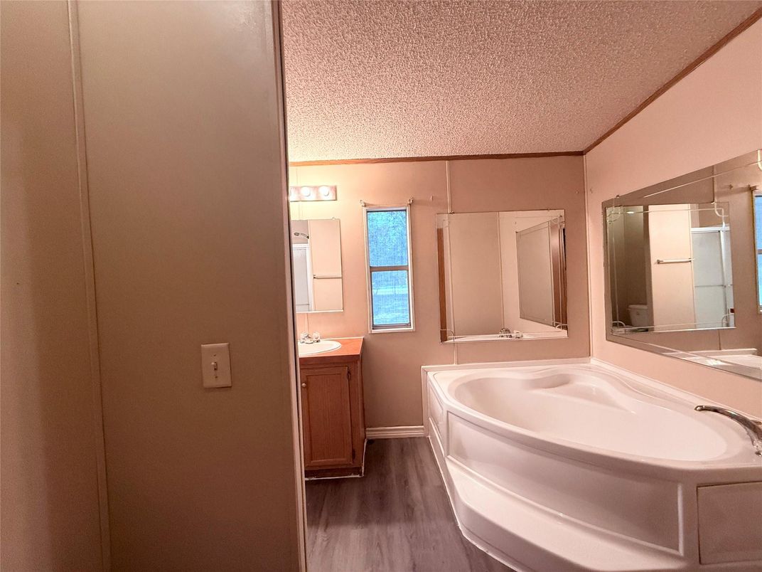 Bathroom, Dual Sink Vanities, Interior, Wood Texture Flooring