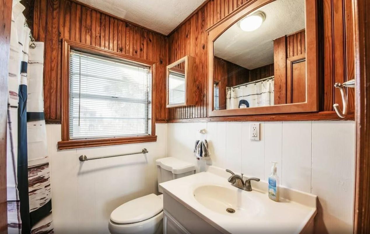 Bathroom, Interior, Wooden Walls