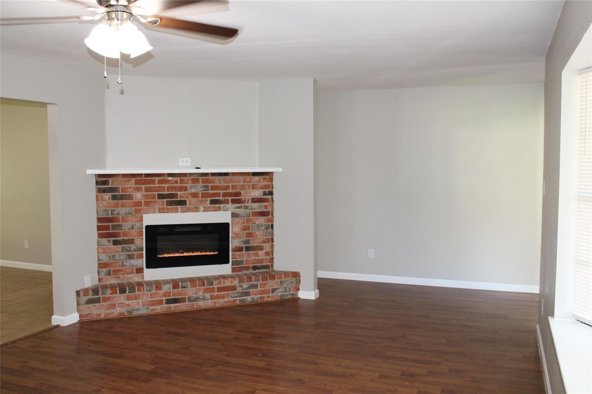 Empty room, Fireplace, Interior, Wood Texture Flooring