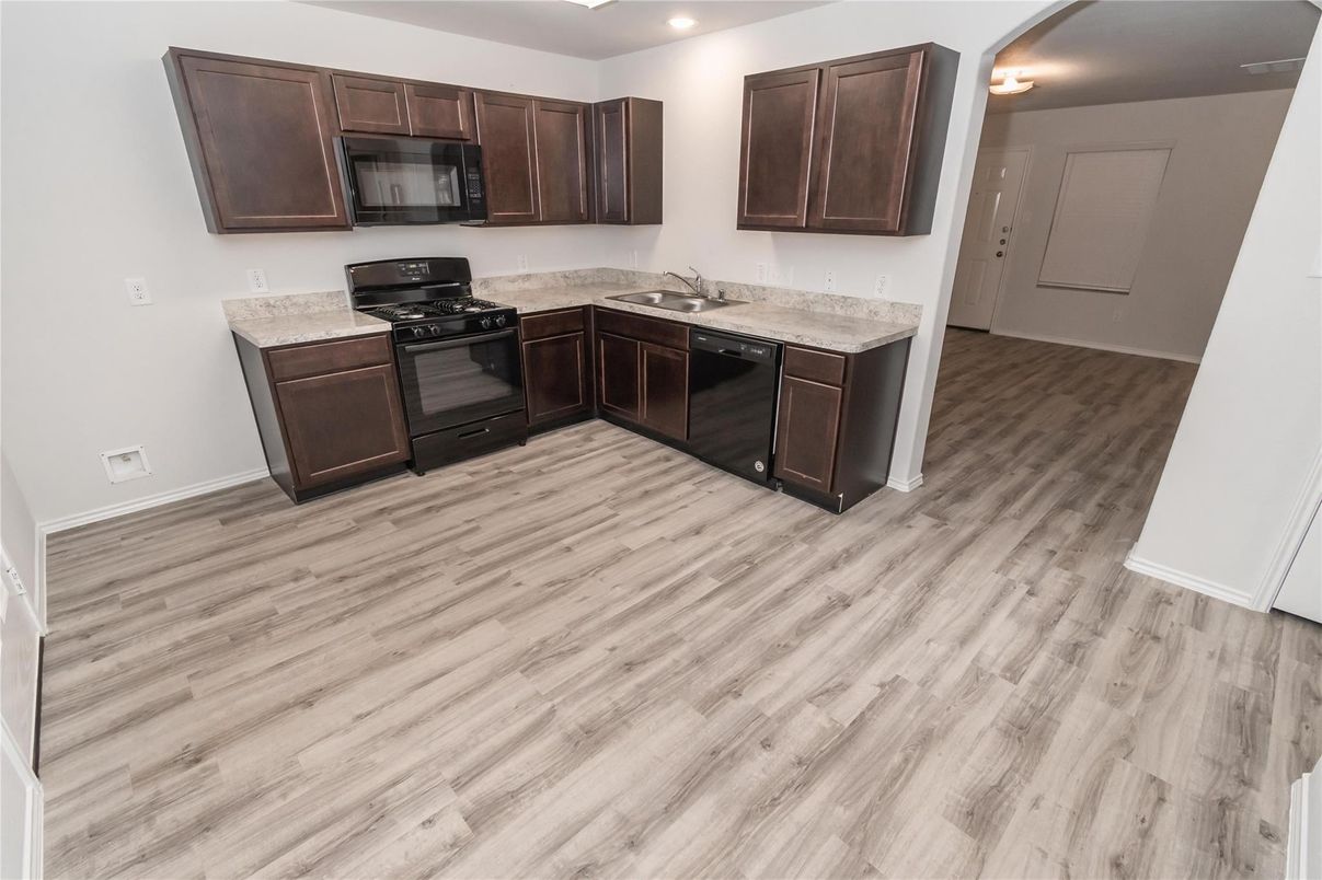 Interior, Kitchen, Wood Texture Flooring