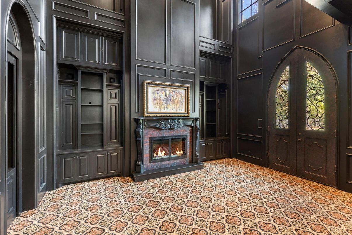 Fireplace, Interior, Wooden Walls