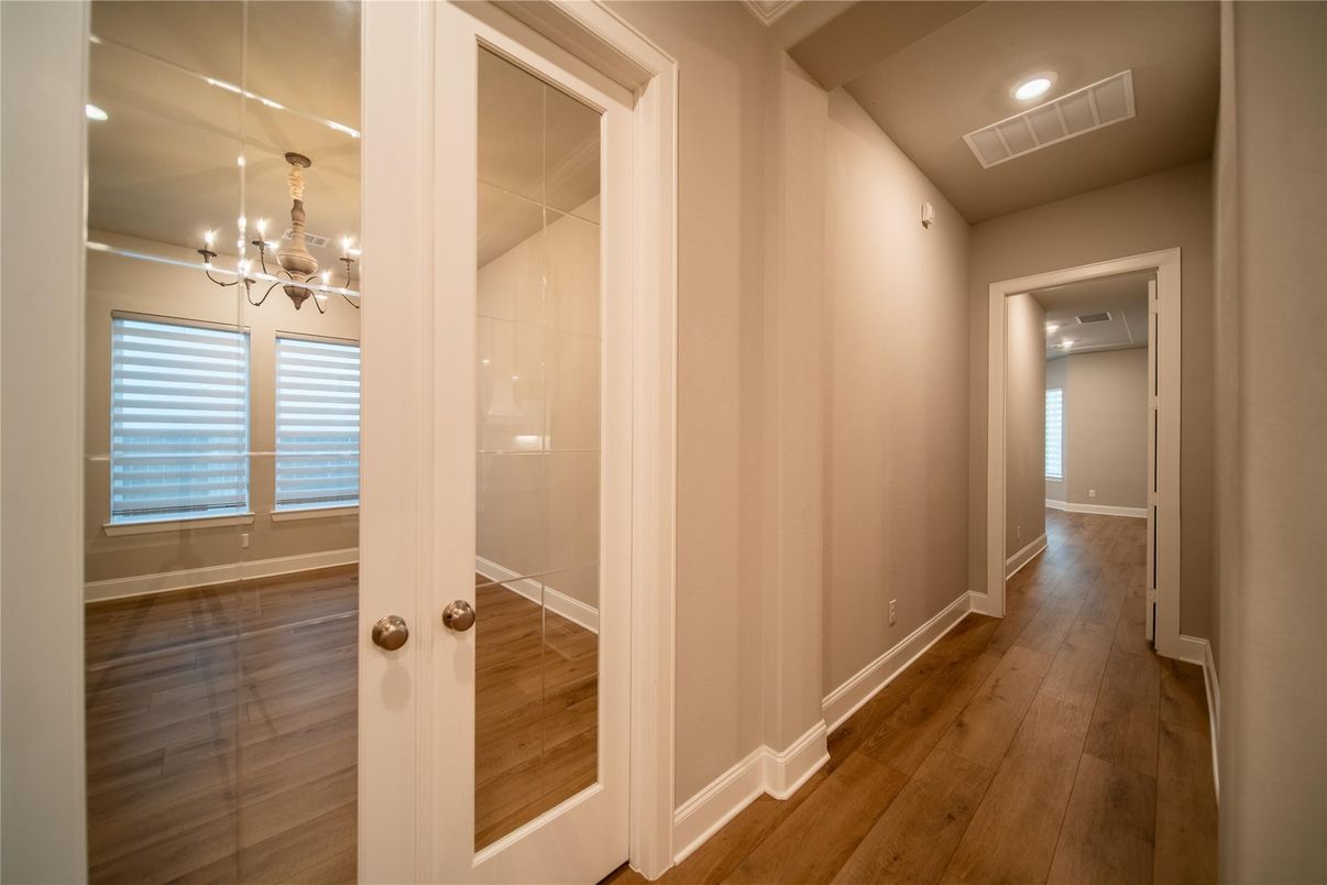 Chandelier, Interior, Recessed Lighting, Wood Texture Flooring