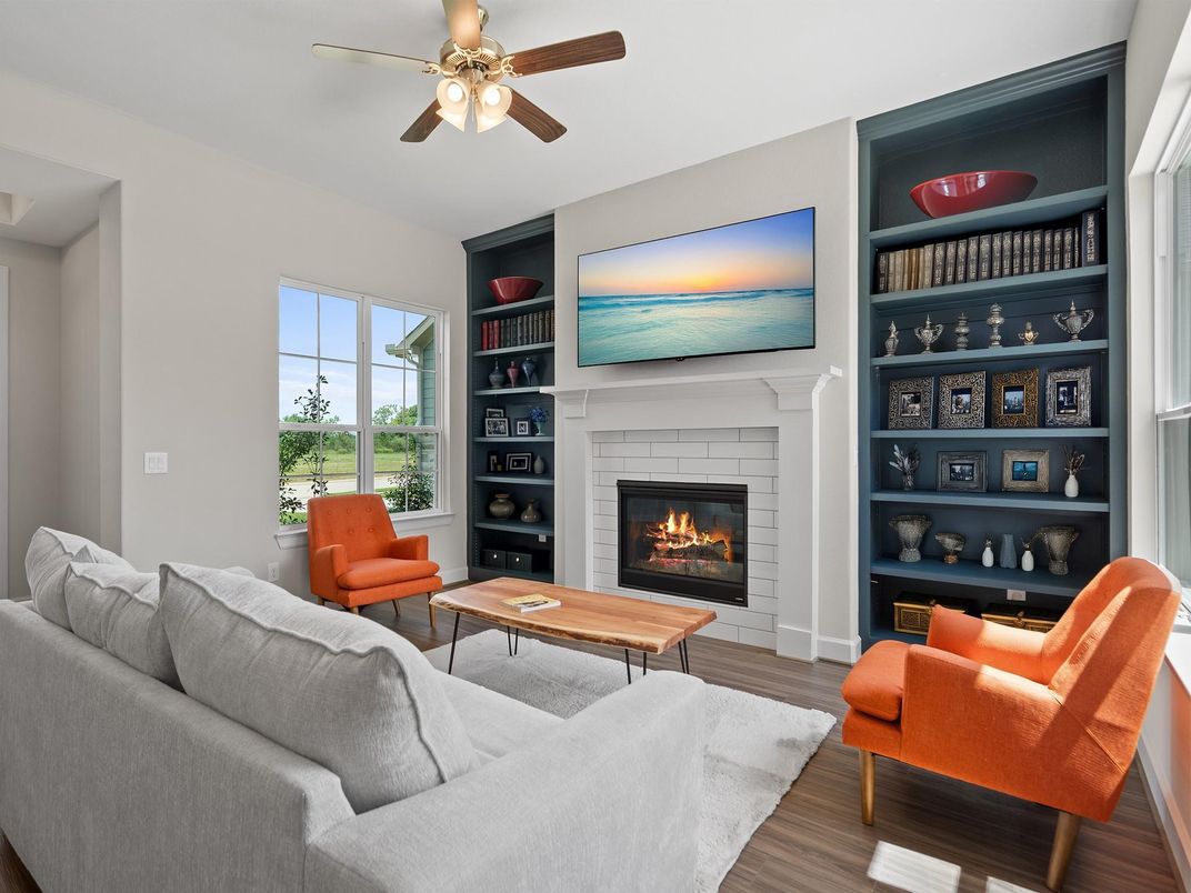 Fireplace, Interior, Living room, Wood Texture Flooring