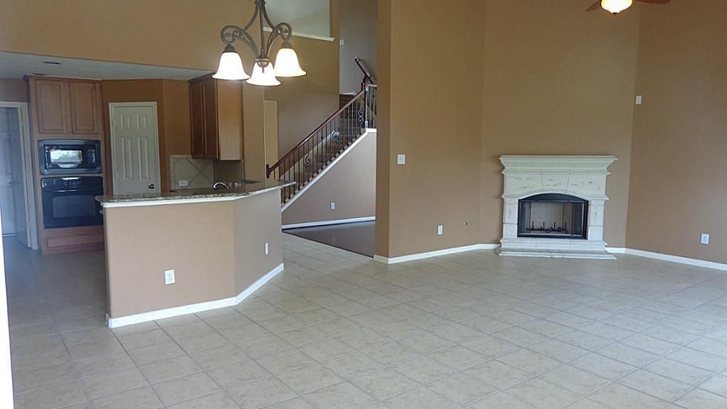 Empty room, Fireplace, Interior, Kitchen, Pendant Lights