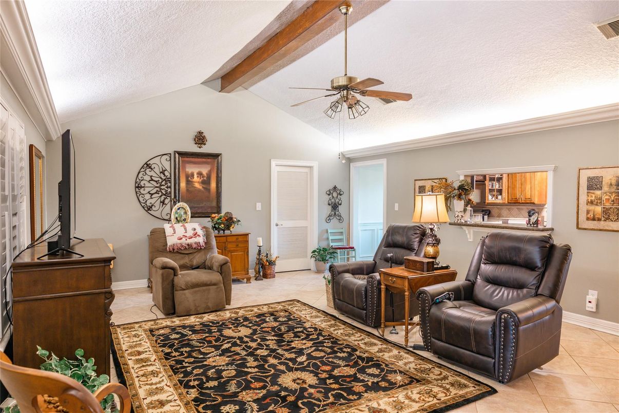 Interior, Living room, Wooden Beams