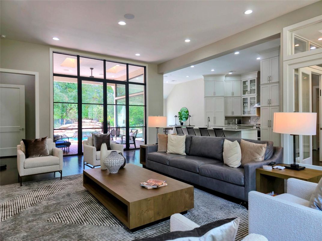 Dining room, Interior, Kitchen, Living room, Recessed Lighting