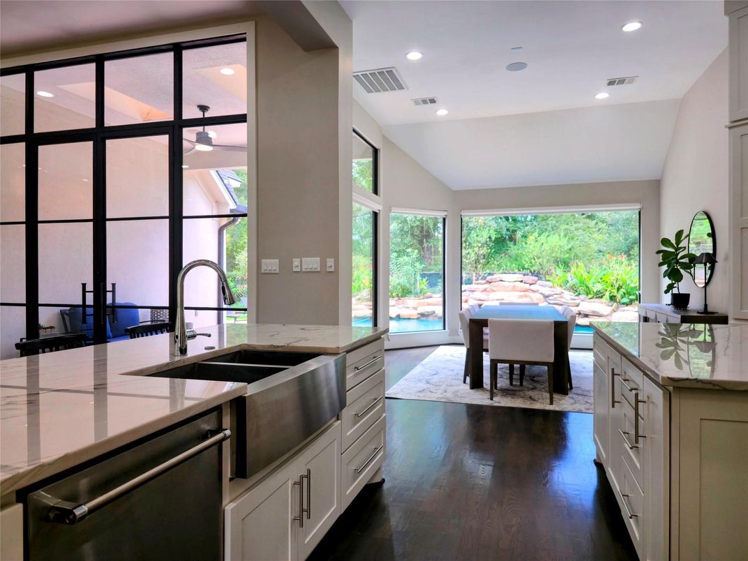 Game Room, Interior, Kitchen, Recessed Lighting, Wood Texture Flooring
