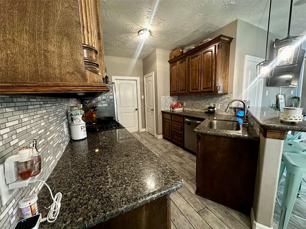 Interior, Kitchen, Wood Texture Flooring