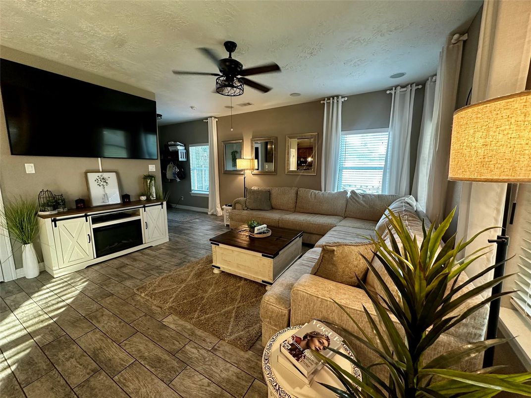 Interior, Kitchen, Living room, Wood Texture Flooring