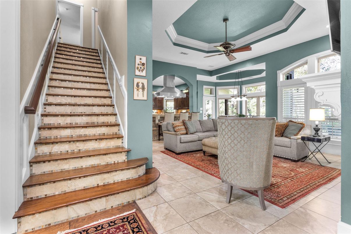 Interior, Living room, Recessed Lighting