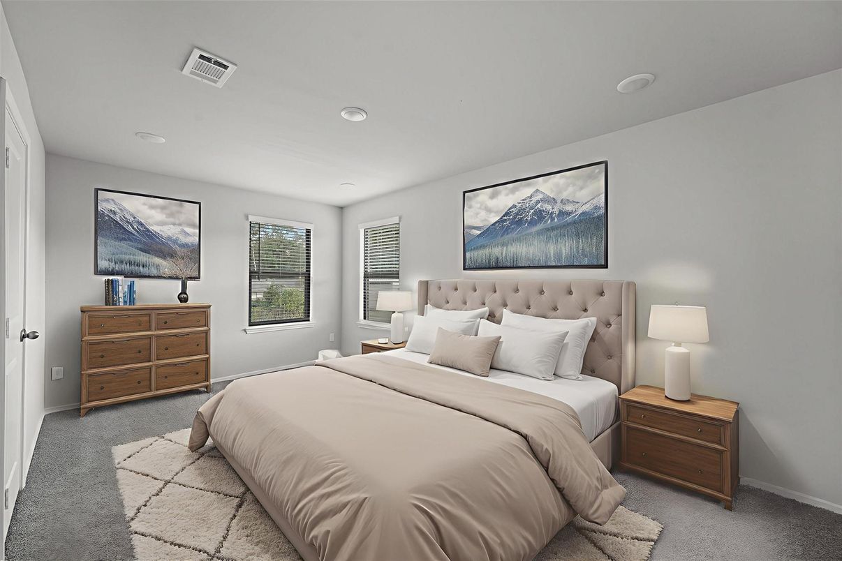 Bedroom, Interior, Recessed Lighting