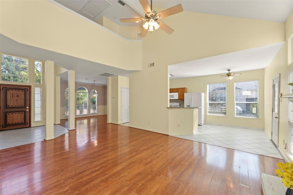 Empty room, Interior, Kitchen, Wood Texture Flooring