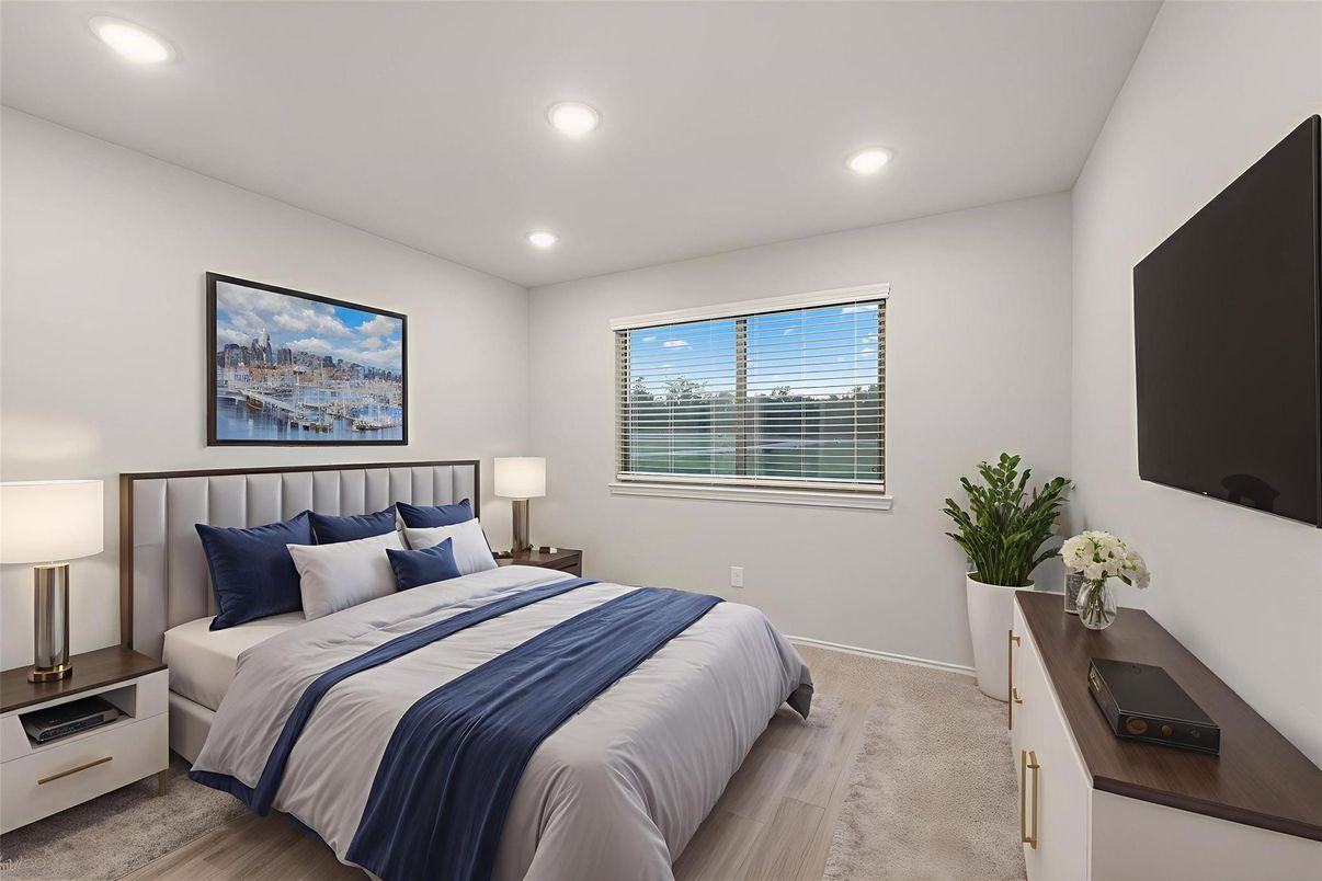 Bedroom, Interior, Recessed Lighting