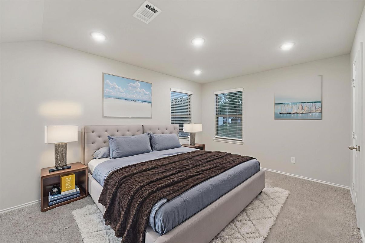Bedroom, Interior, Recessed Lighting