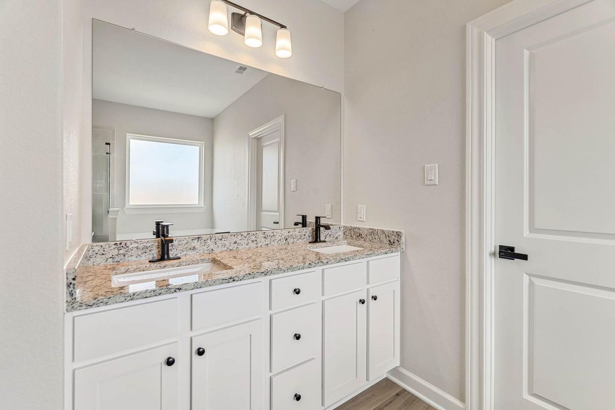 Bathroom, Dual Sink Vanities, Interior, Wood Texture Flooring