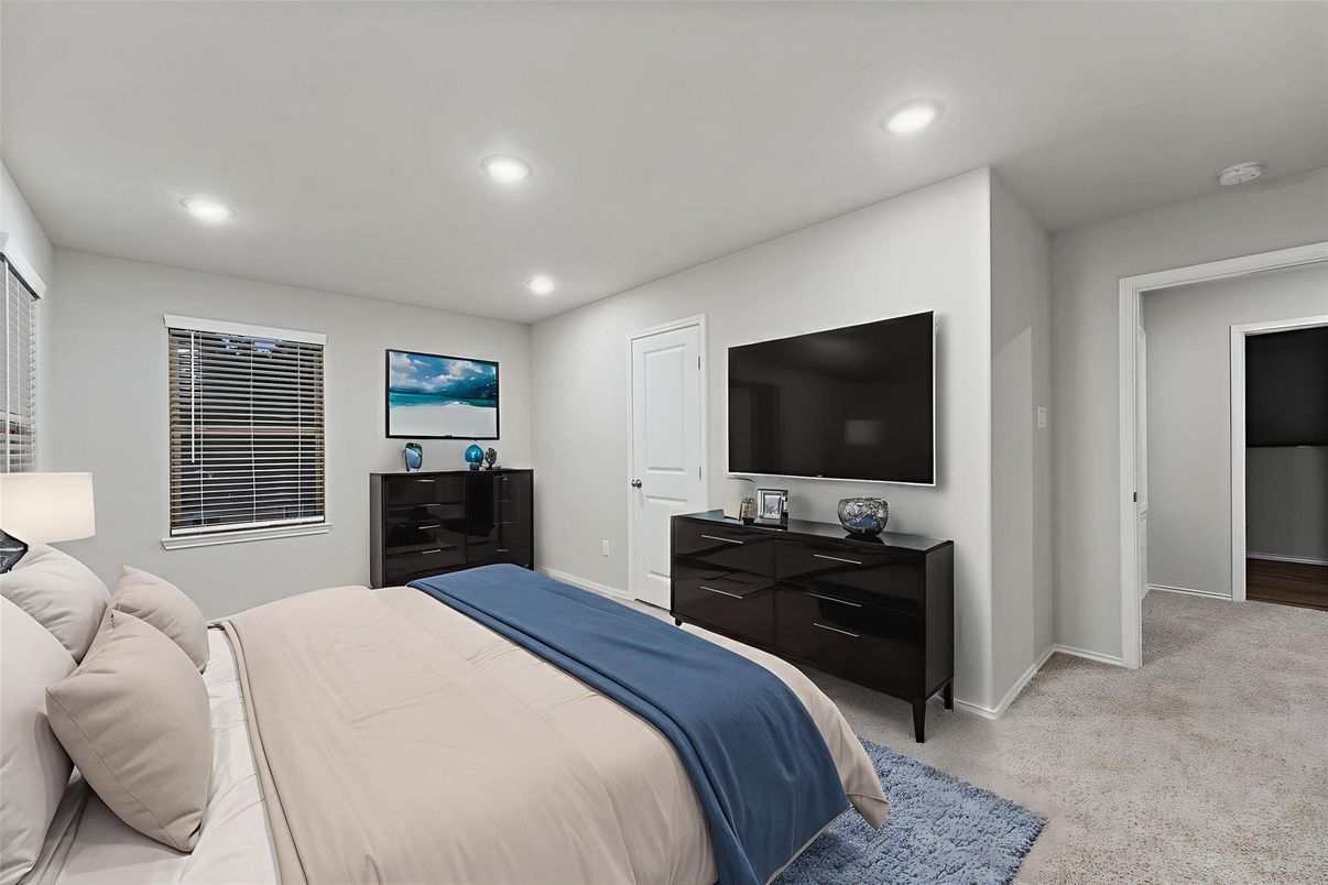 Bedroom, Interior, Recessed Lighting