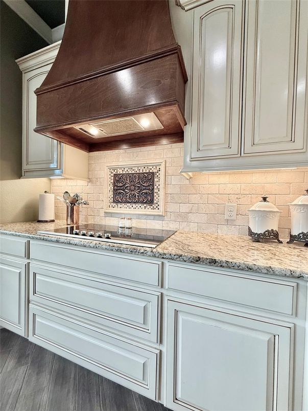 Interior, Recessed Lighting, Stone Walls, Wood Texture Flooring