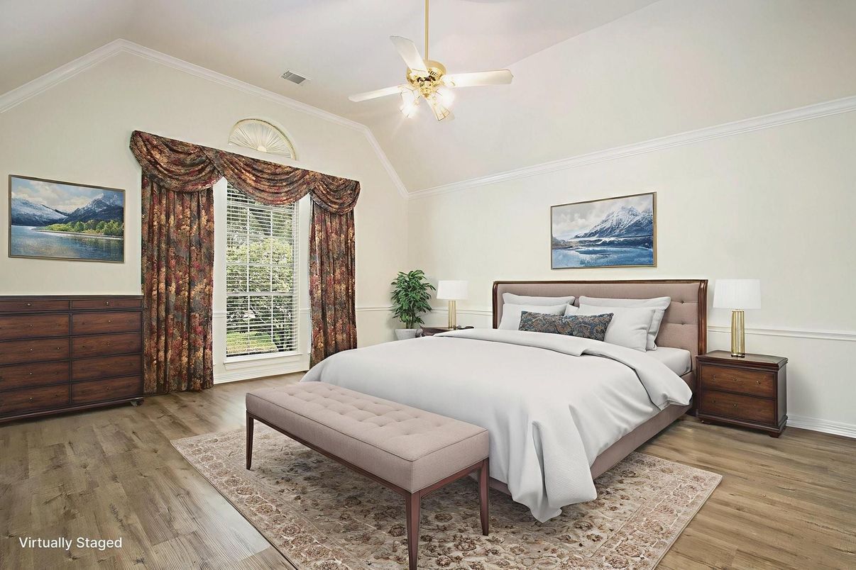 Bedroom, Interior, Wood Texture Flooring
