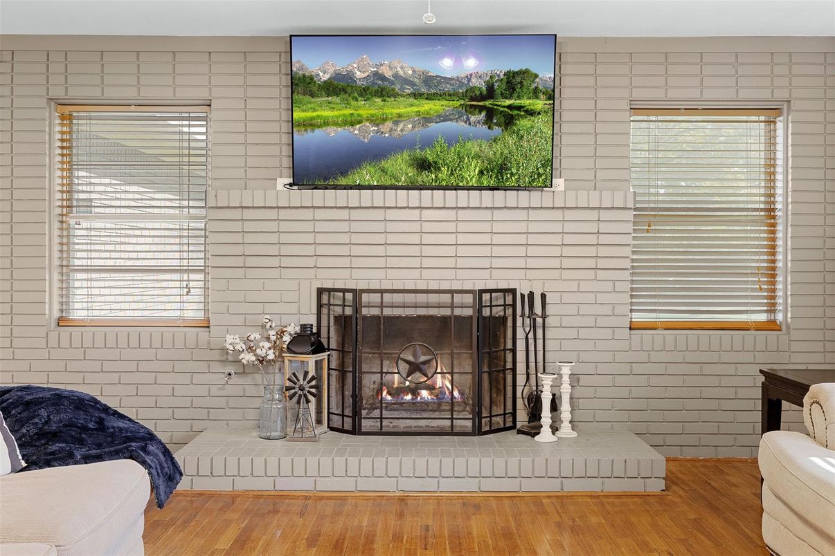 Fireplace, Interior, Wood Texture Flooring