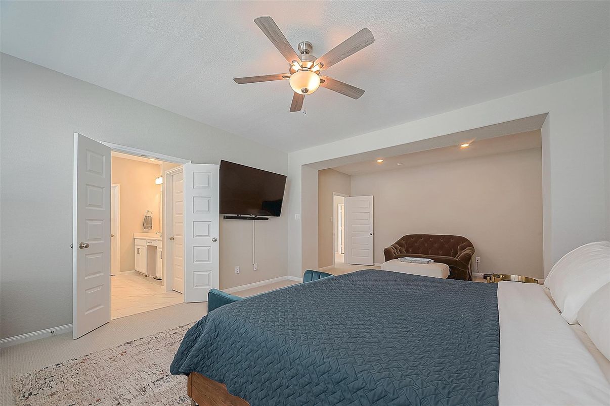 Bedroom, Interior, Recessed Lighting