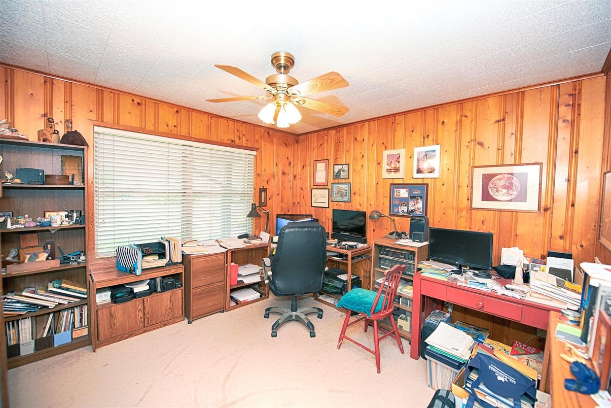 Home Office, Interior, Wooden Walls