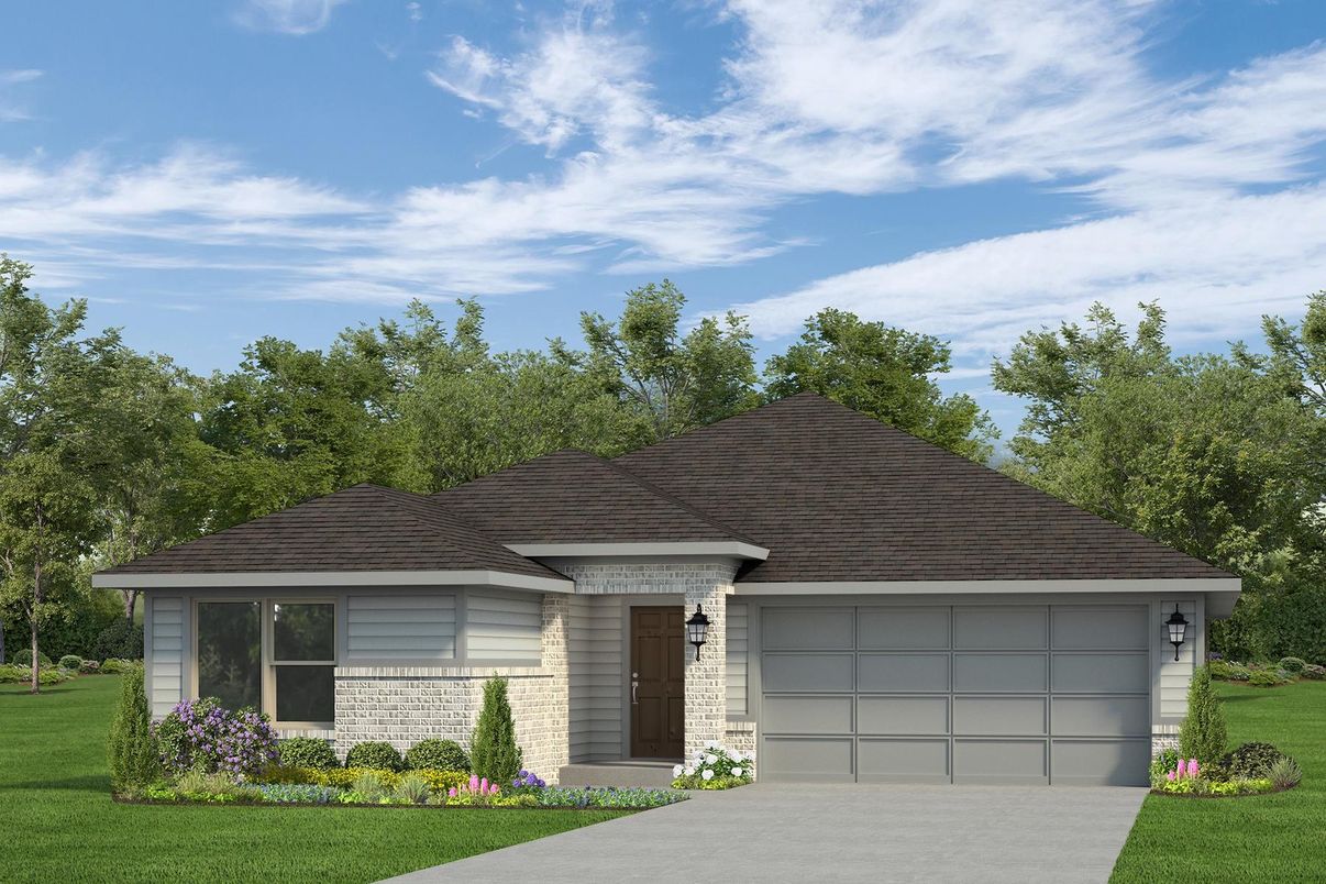 Attached, Exterior, Facade, Brick Traditional