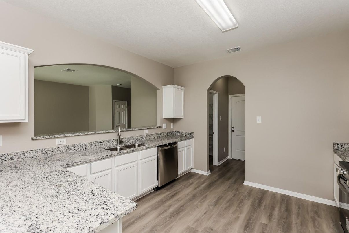 Interior, Kitchen, Wood Texture Flooring