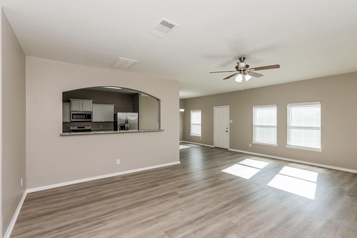 Empty room, Interior, Kitchen, Wood Texture Flooring