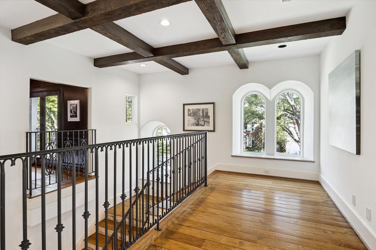 Interior, Recessed Lighting, Wooden Beams, Wood Texture Flooring
