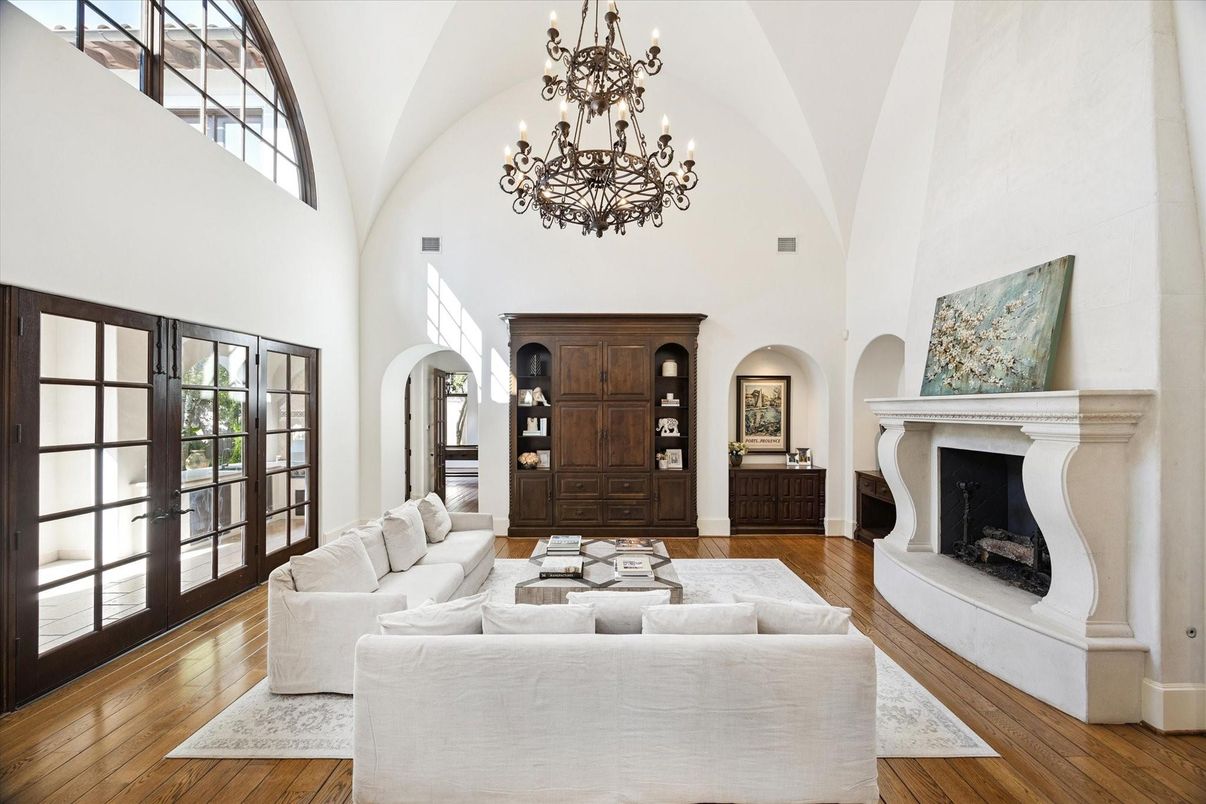 Chandelier, Fireplace, Interior, Living room, Wood Texture Flooring