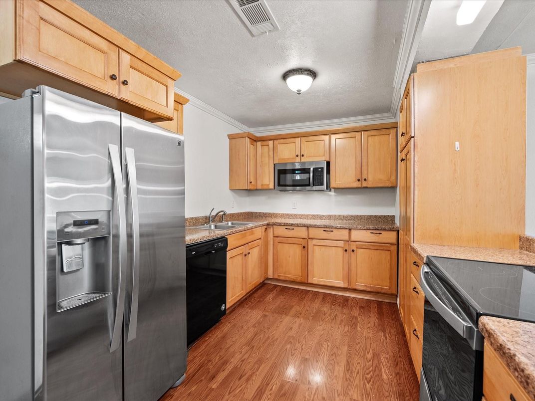 Interior, Kitchen, Wood Texture Flooring