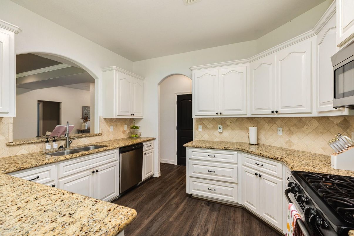 Interior, Kitchen, Wood Texture Flooring
