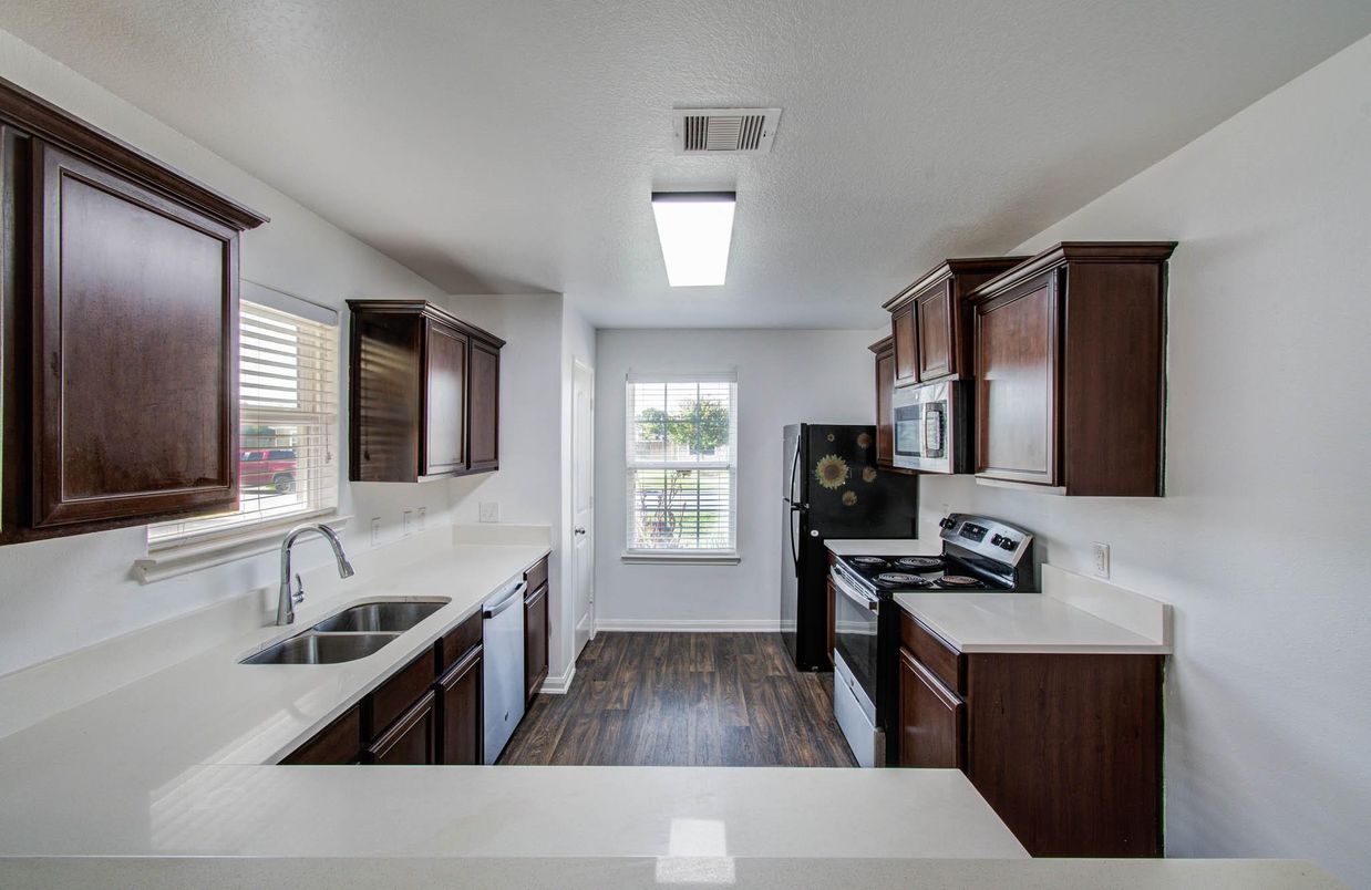 Interior, Kitchen, Wood Texture Flooring