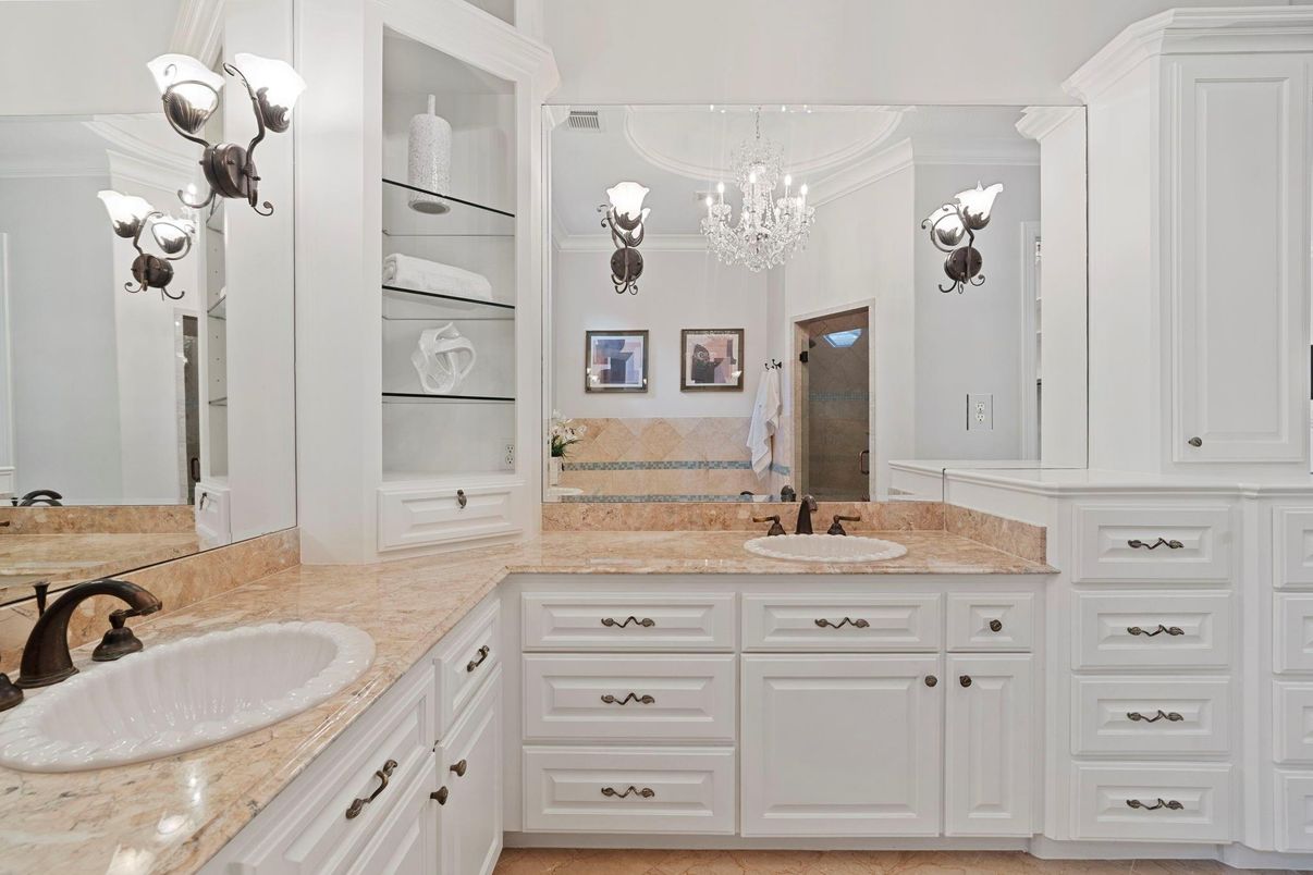 Bathroom, Chandelier, Dual Sink Vanities, Interior