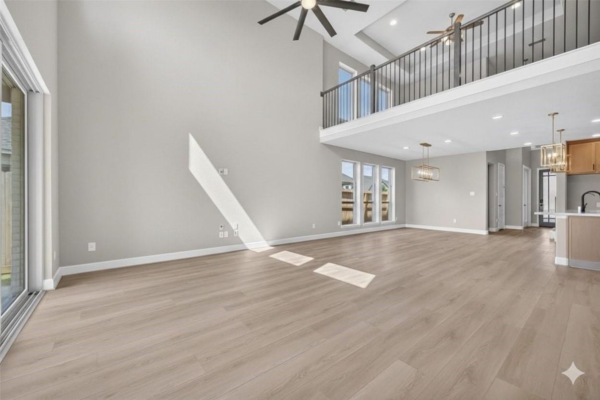 Chandelier, Interior, Kitchen, Pendant Lights, Recessed Lighting, Wood Texture Flooring