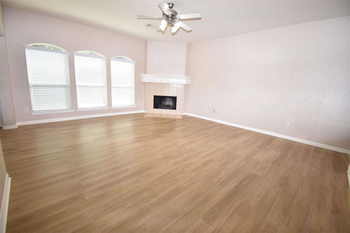 Empty room, Fireplace, Interior, Wood Texture Flooring