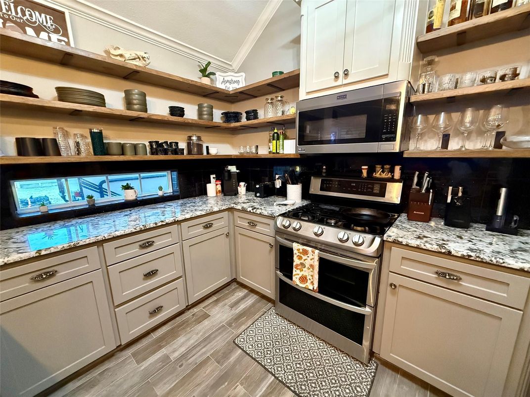Interior, Kitchen, Wood Texture Flooring