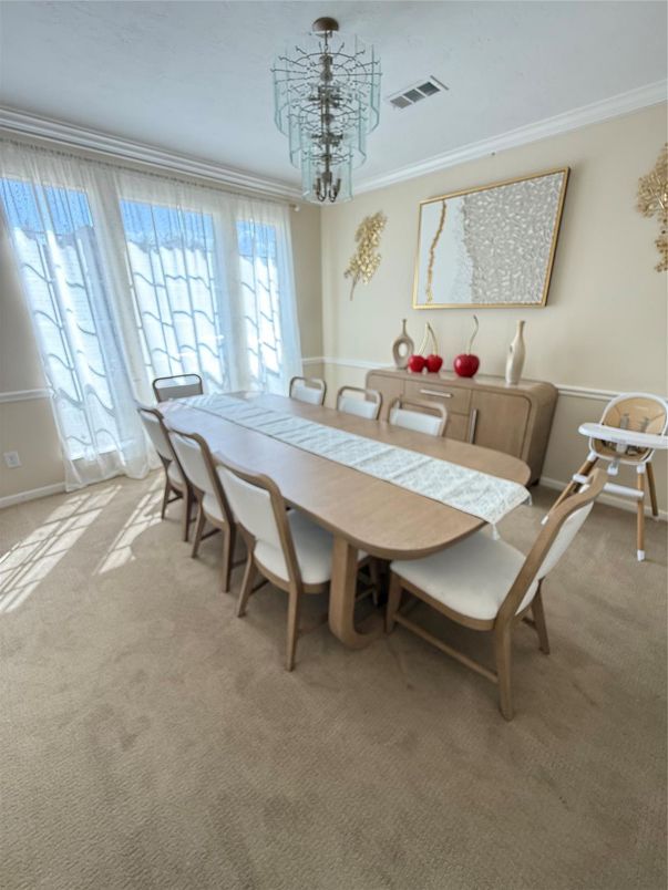 Chandelier, Dining room, Interior