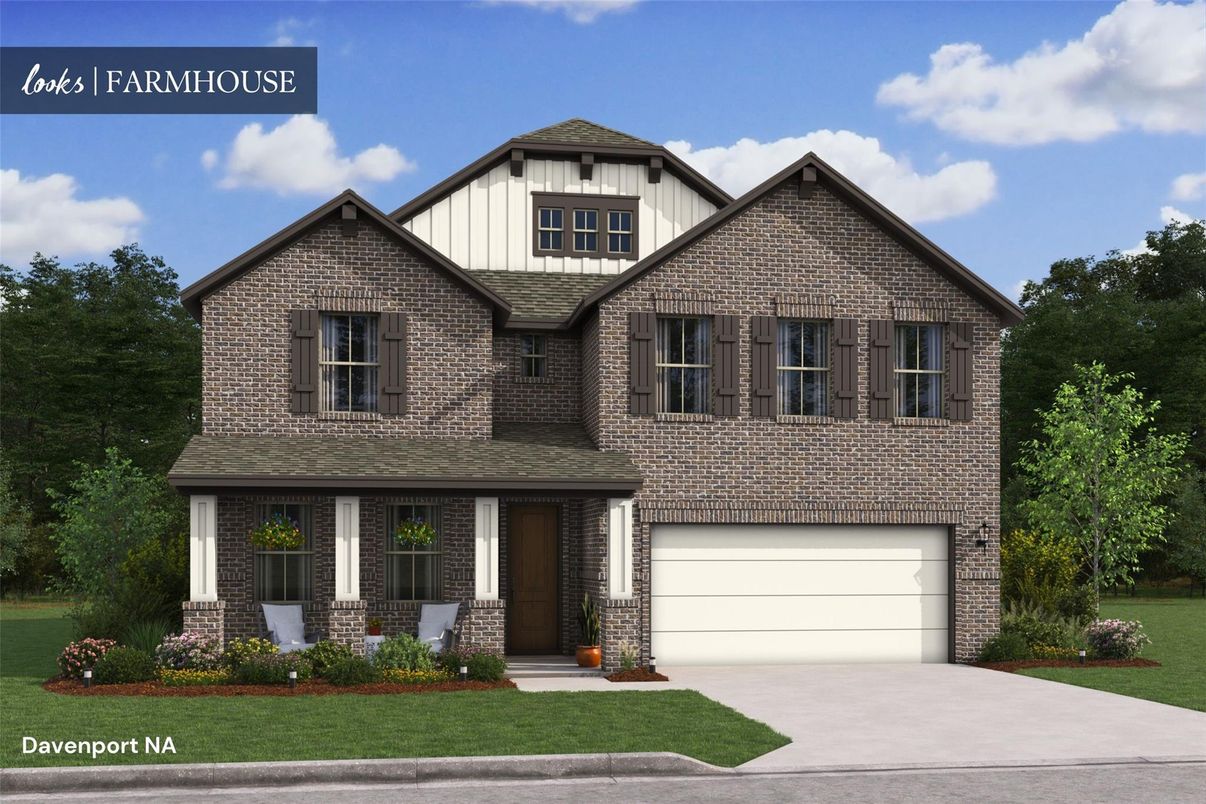 Attached, Exterior, Facade, Brick Traditional