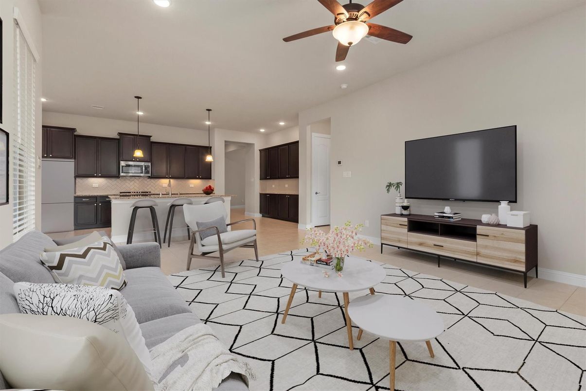 Interior, Kitchen, Living room, Pendant Lights, Recessed Lighting, Stainless Steel Appliances