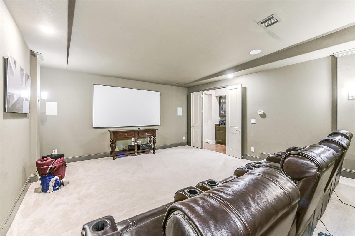Home Theatre Room, Interior, Projection Screen, Recessed Lighting, Theatre Room