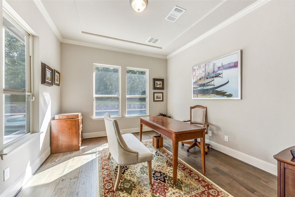 Home Office, Interior, Wood Texture Flooring