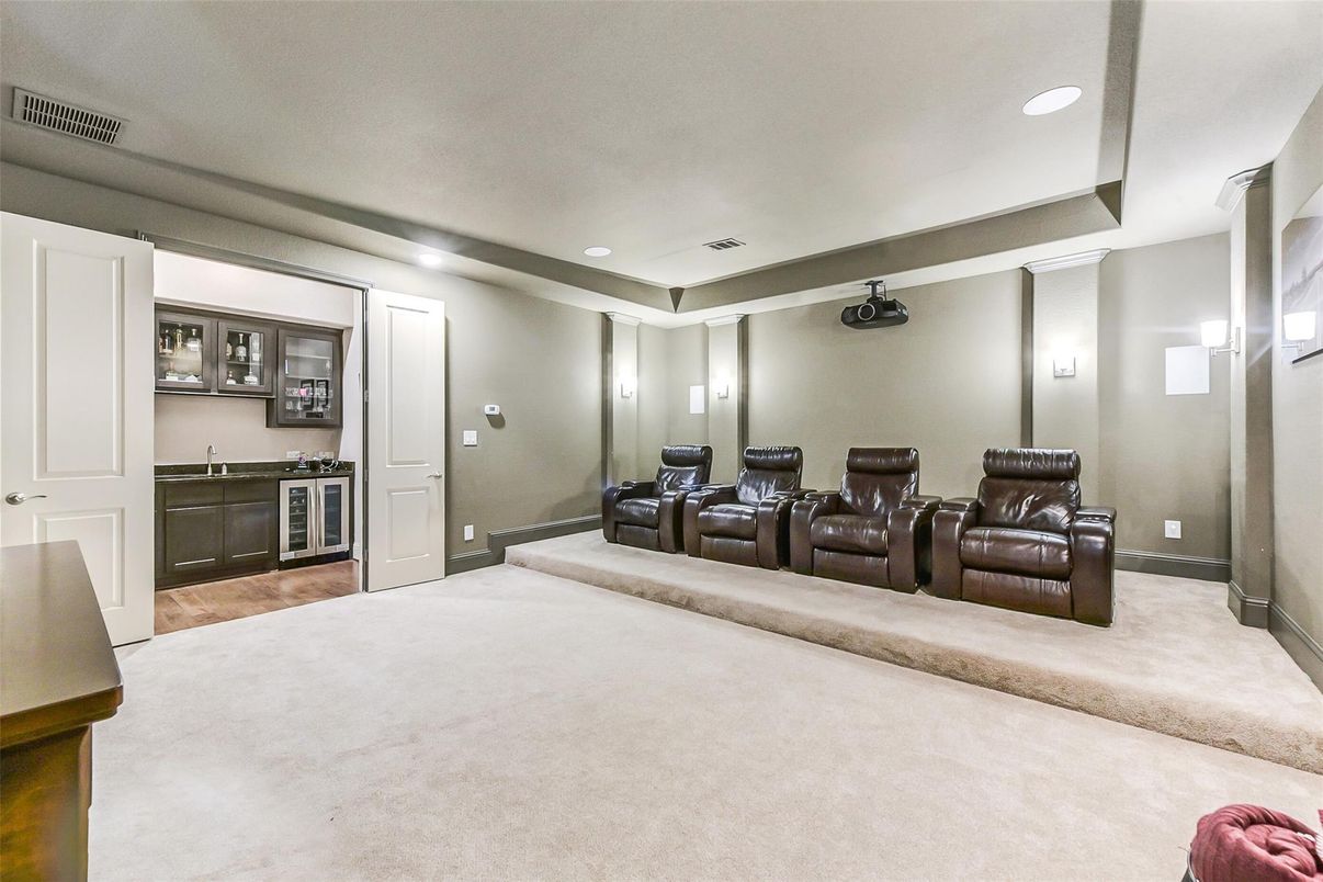 Home Theatre Room, Interior, Recessed Lighting, Theatre Room