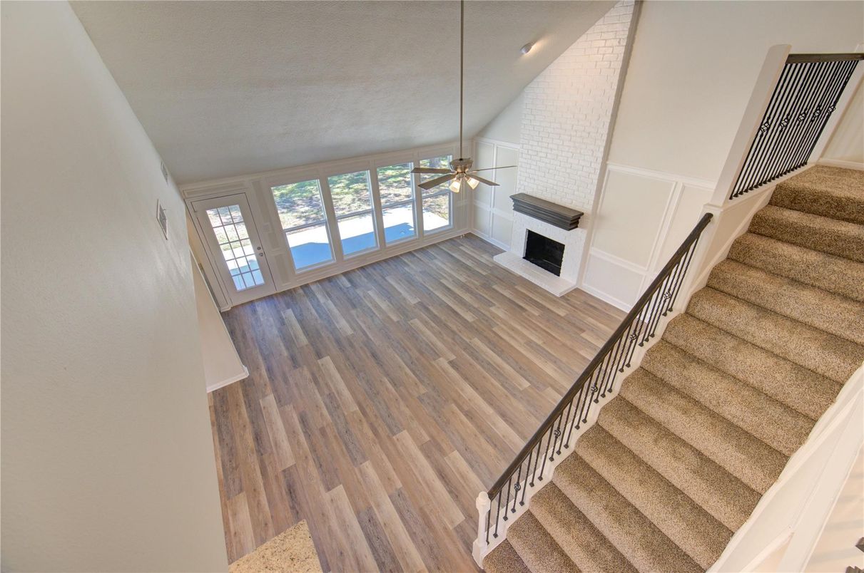 Fireplace, Interior, Wood Texture Flooring