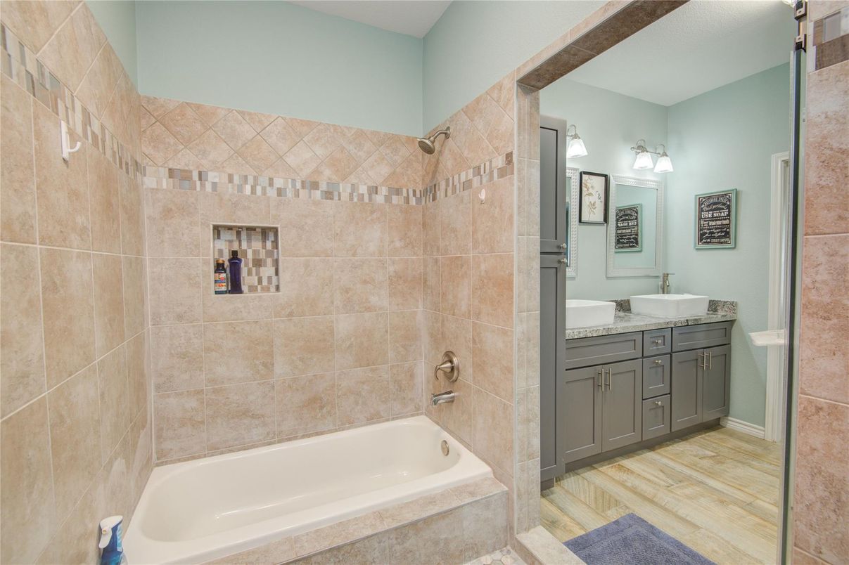 Bathroom, Interior, Wood Texture Flooring