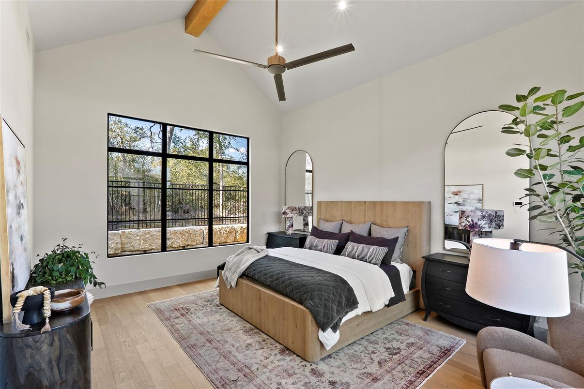 Bedroom, Interior, Wooden Beams, Wood Texture Flooring