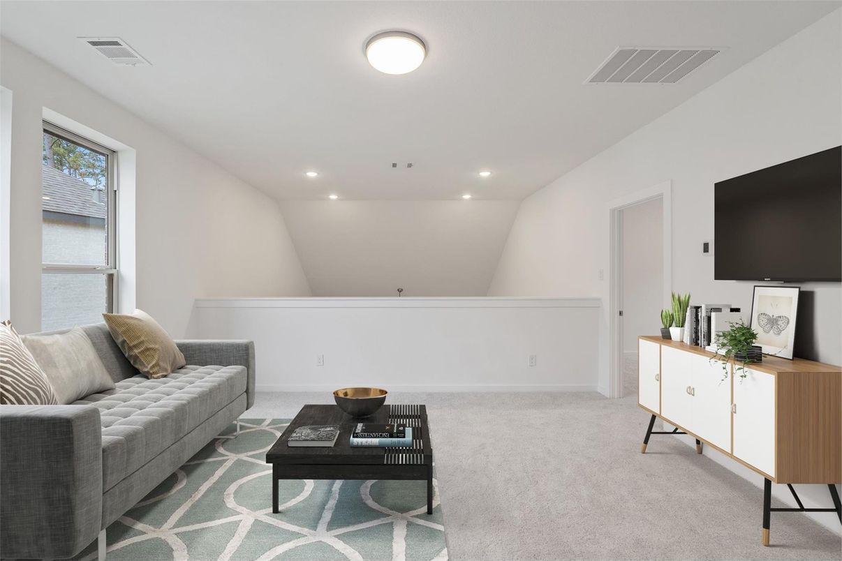 Interior, Living room, Recessed Lighting